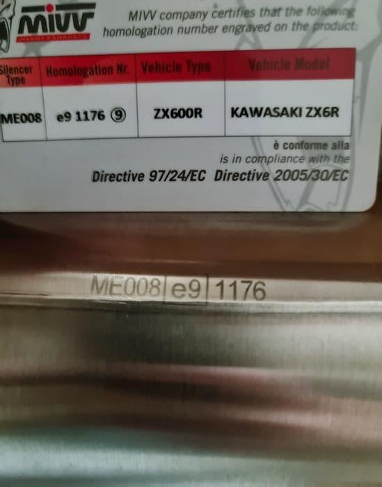 Evacuare Mivv Kawasaki ZX6R 2009-2016 Kawasaki Ninja636 omologata