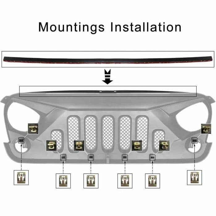 Grila fata ABS Jeep Wrangler JK 2007-2017 177 TRANSPORT GRATUIT
