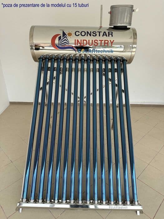 Panou solar nepresurizat inox, 115-336 litri, 10-30 tuburi, 2-6 pers