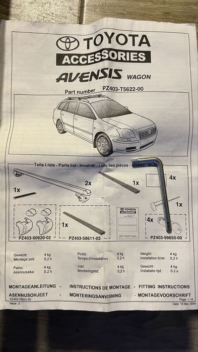 Bare transversale portbagaj Toyota Avensis Jeep Suzuki Samurai Thule