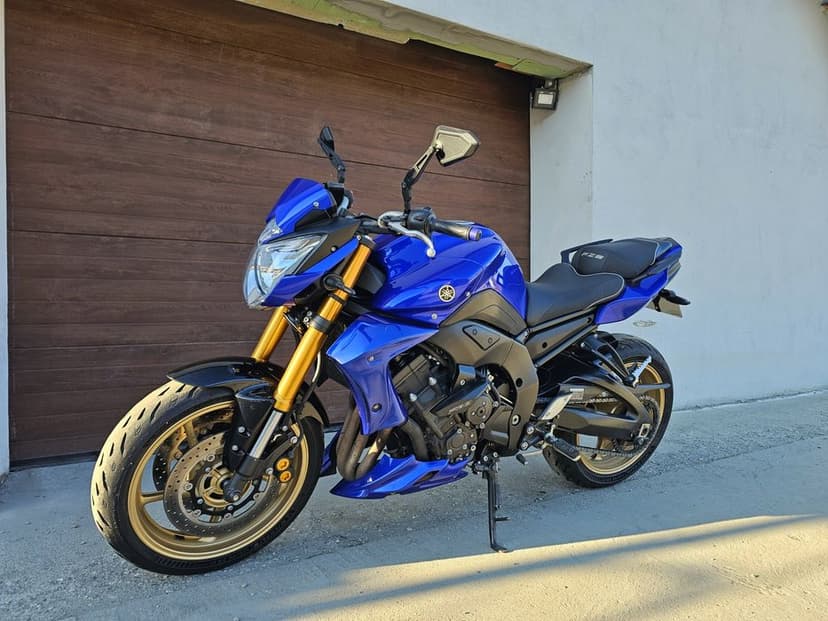 Yamaha FZ8, an 2010, evacuare LeoVince GP Pro, șa bagster