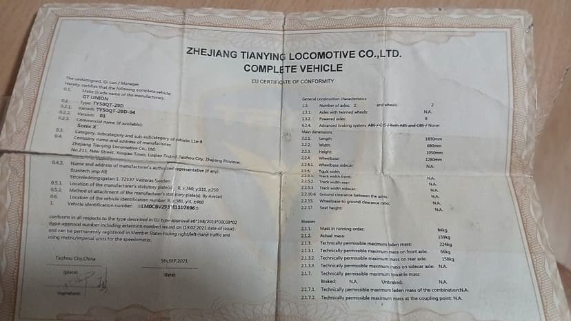 Vând scuter FĂRĂ PERMIS, german