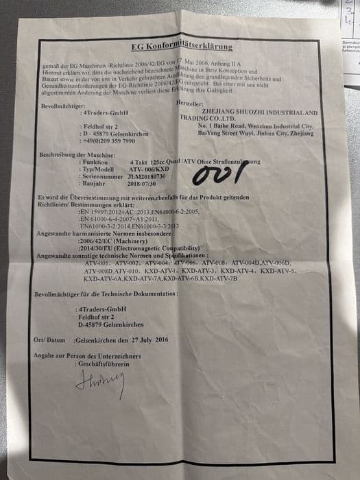 Atv copii KXD 125 cc