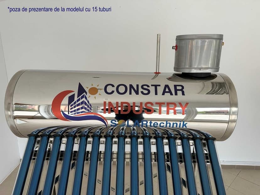 Panou solar nepresurizat inox, 115-336 litri, 10-30 tuburi, 2-6 pers
