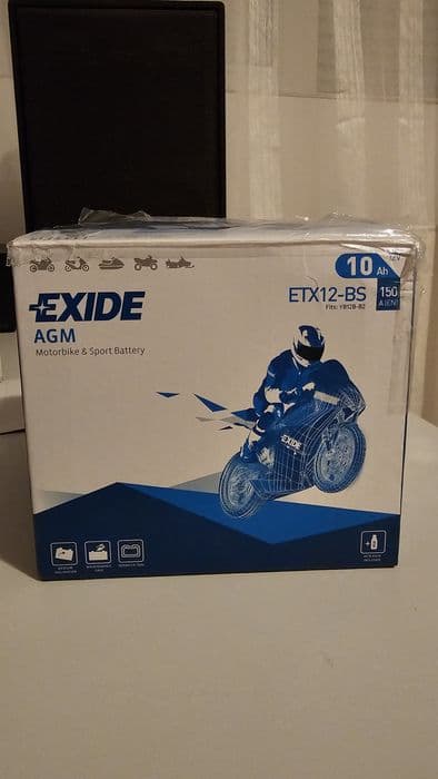 Baterie moto NOUĂ  EXIDE 10Ah YTX12-BS