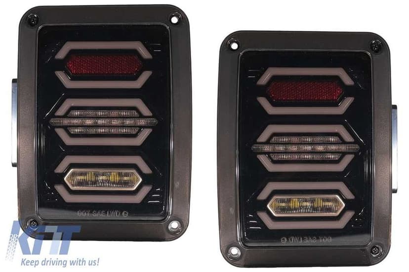 Stopuri Full LED compatibile cu Jeep Wrangler JK Rubicon (2007-2017)