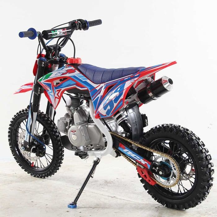 Motocicleta cross 125cc NCX CRX 4T benzina 14/12" rosu/albastru