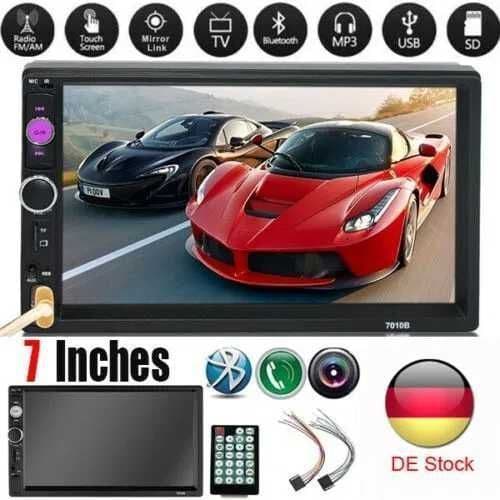 MP5 Video Player 2DIN - Bluetooth, USB, 7" HD Touchscreen