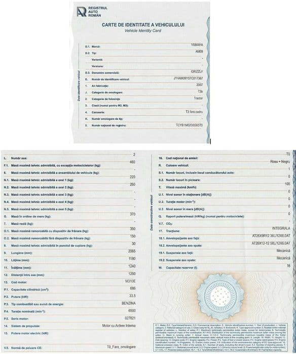 Yamaha Grizzly YFM 700 FI – 2007 – 4x4 – În stare perfecta