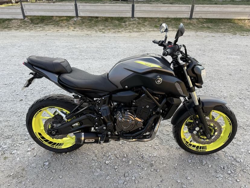 Yamaha MT07 Fluo 2018 A2 35kW Arrow Bagster Niski przebieg Transport
