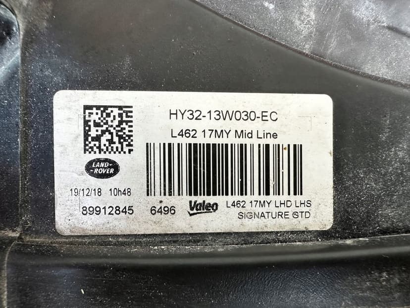 land rover discovery v l462 2016- lampa lewa full led eu demontaz kpl