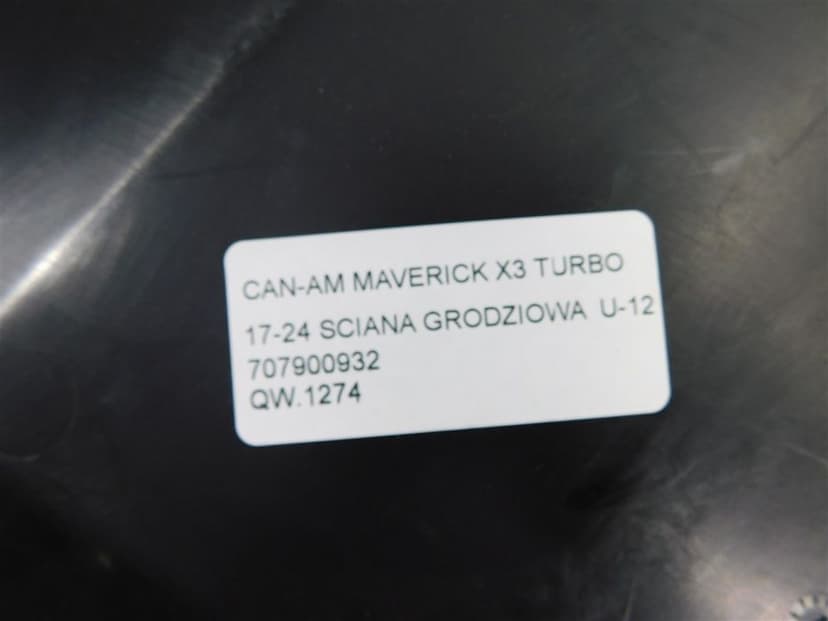 WYPEŁNIENIE PLASTIK CAN-AM MAVERICK X3 TURBO 17-24 SCIANA GRODZIOWA U-12 707900932