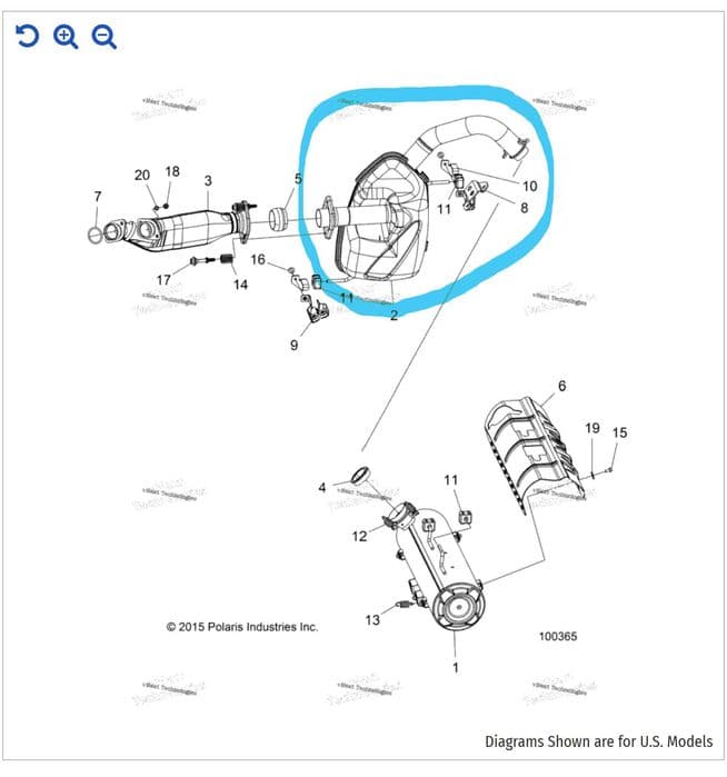 Polaris Sportsman - Wydech / Tłumik nowy oryginał