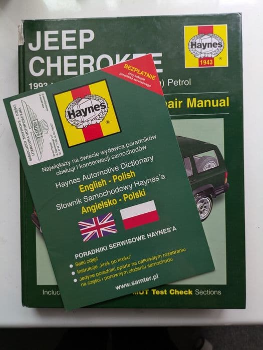 Książka napraw HAYNES JEEP CHEROKEE wersja angielska