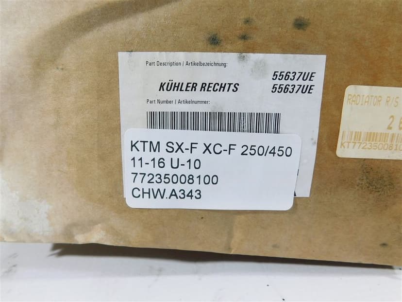 CHŁODNICA WODY KTM SX-F XC-F 250/450 11-16 U-10 77235008100