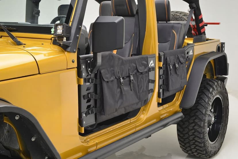 jeep wrangler jk 2007-2018 4d drzwi rurowe z sakwami na tylnych drzwiach