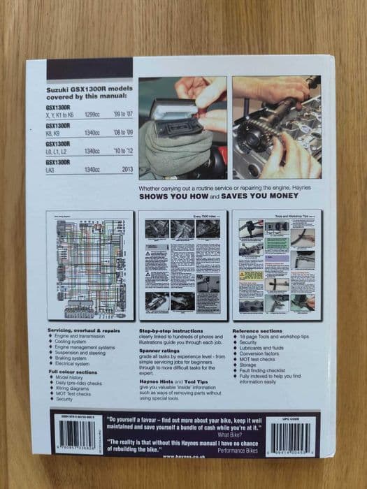 Instrukcja Suzuki GSX1300R Hayabusa Haynes