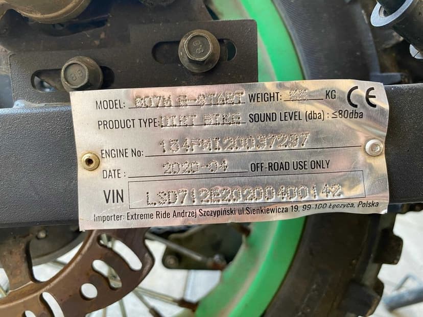 Motor cross XTR 125RR