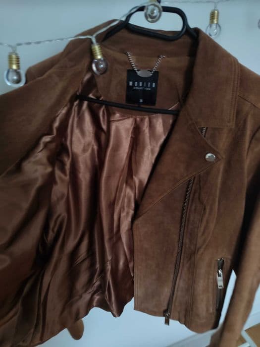 Mohito ramoneska 100% skóra zamszowa M