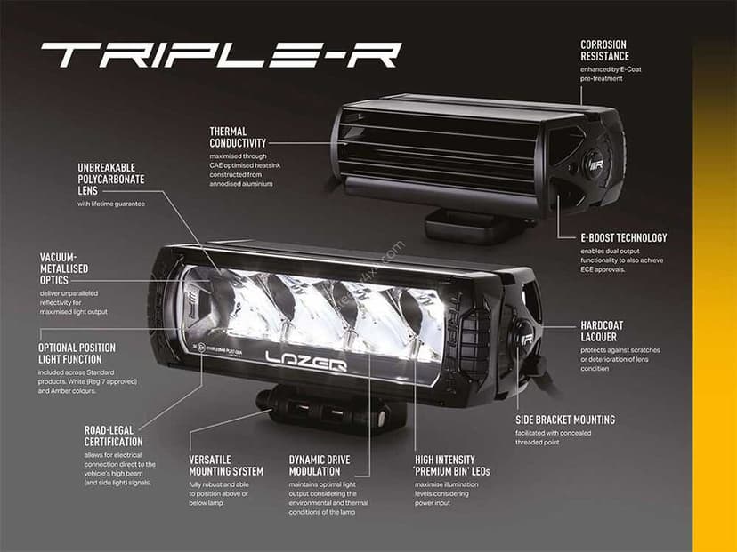 Zestaw Lamp LAZER Triple-R 750 GEN2 (Standard) - TOYOTA HILUX GR Sport