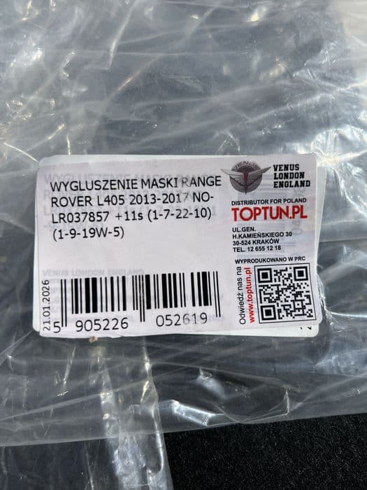 Wygłuszenie maski Land Rover discovery 4 (L405)