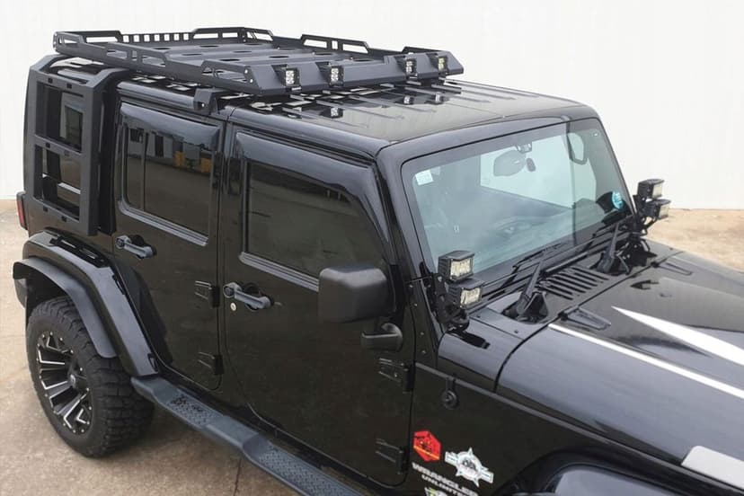 jeep wrangler jk 2007-2018 bagażnik dachowy z drabinką stal