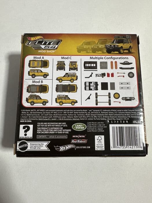 Hot wheels elite64 mod shop 94 land rover discovery rlc