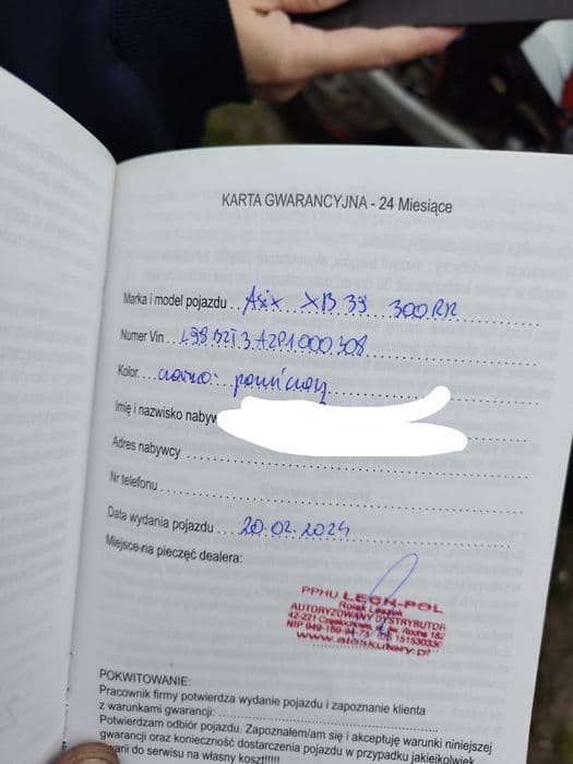 Cross asix xb39 300rr