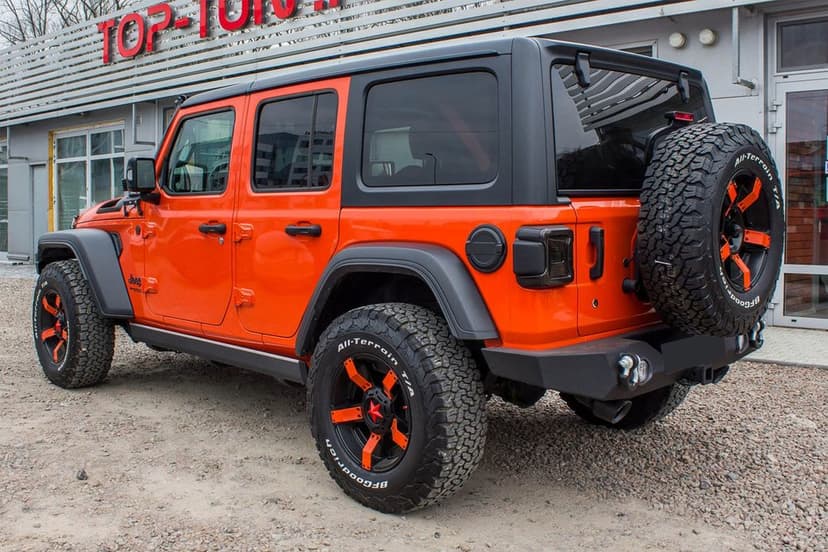 zderzak tylny szeroki paramount ze światlami led 12w jeep wrangler jl 2018+