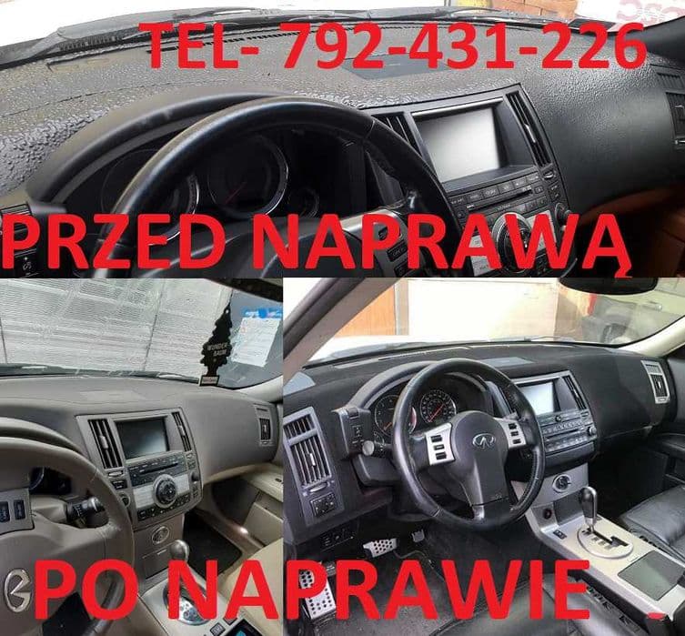deska konsola kokpit infiniti FX 35 45 NISSAN PATROL GU4  BMW e63 e64 lexus IS RX mazda 3 4 5 6  naprawa desek flokowanie wnętrza