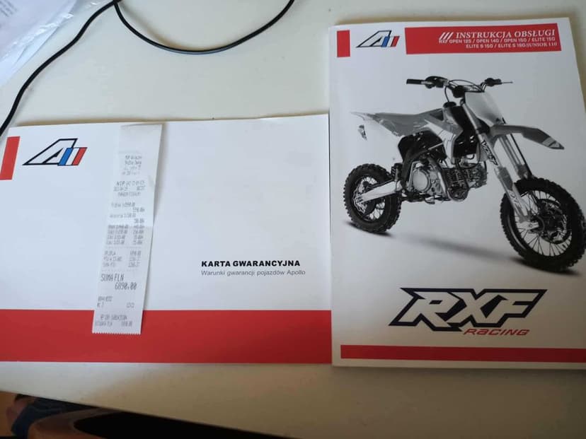 RXF 125 rozrusznik! Motocykl Pit Bike MX Cross 1000 zł taniej
