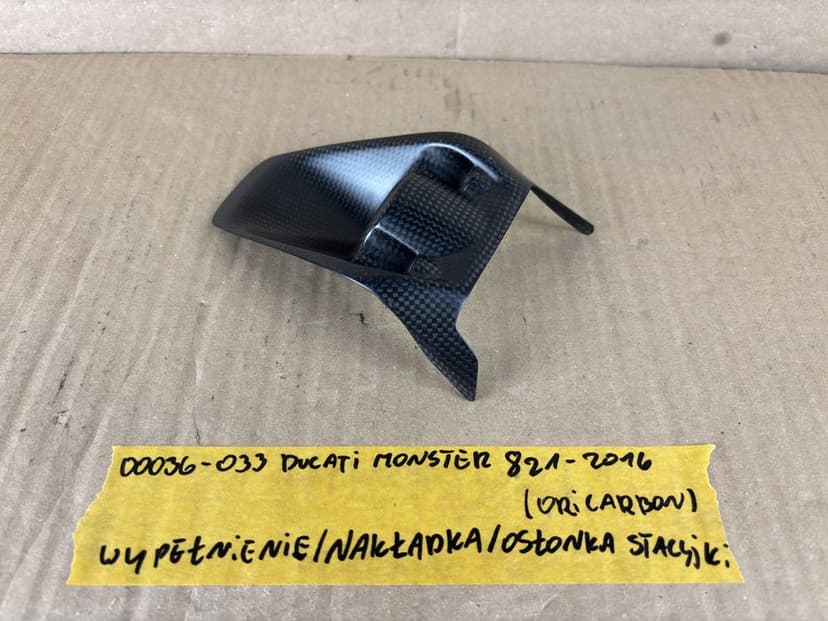 Ducati Monster 821 Wypełnienie Nakładka Osłonka Osłona Stacyjki Carbon