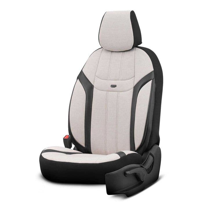 Komplet pokrowców na fotele samochodowe pokrowiec  PREMIUM BEŻ BEŻOWE