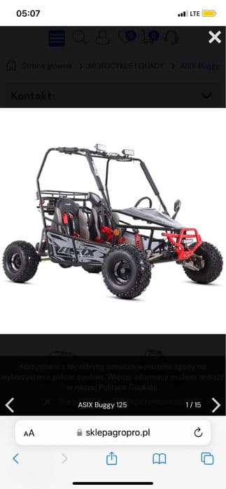 Buggy asix 125 12MTH JAK NOWY! Quad Transport