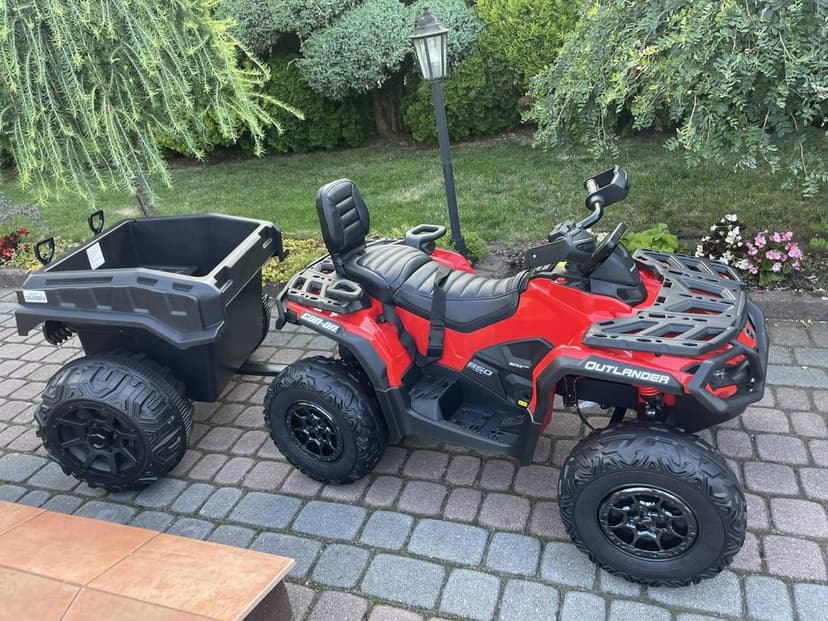 Quad na akumulator Can-Am 24V Outlander ATV 4x200W Miękkie koła