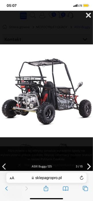 Buggy asix 125 12MTH JAK NOWY! Quad Transport