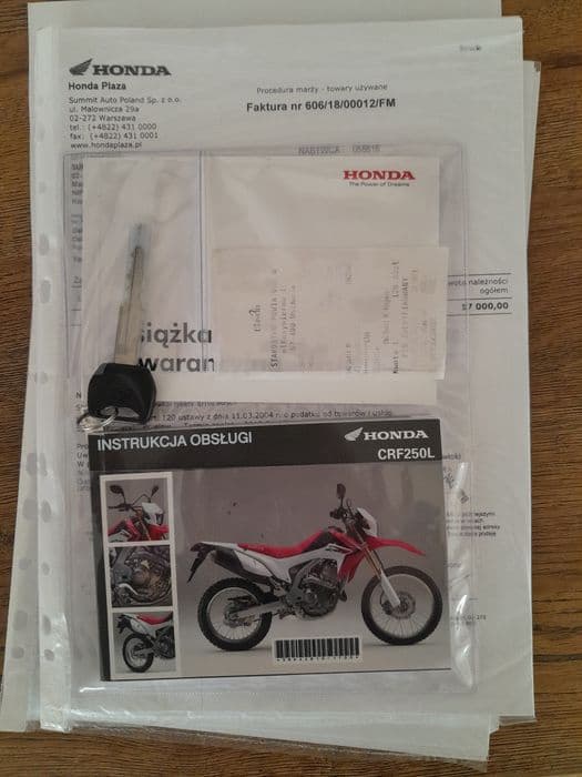 Honda crf 250 L niski przebieg 3100 km