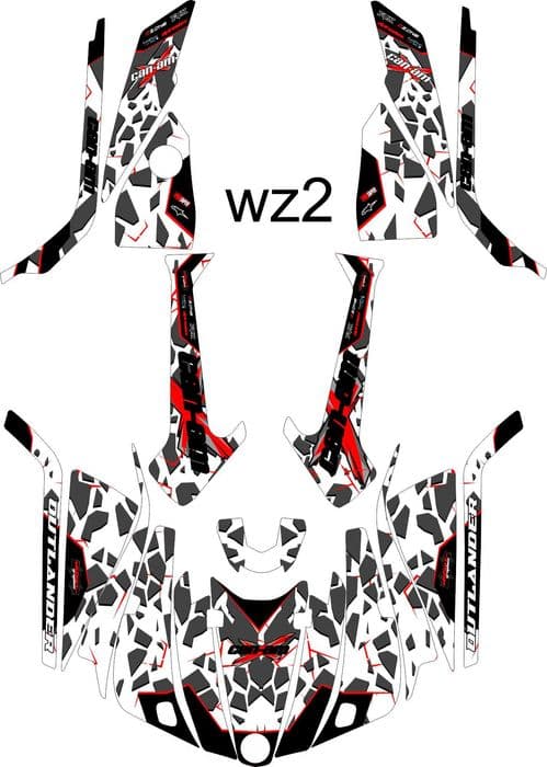 Naklejki CAN AM OUTLANDER 450-570 L MAX 2014-23r Okleina CAN-AM