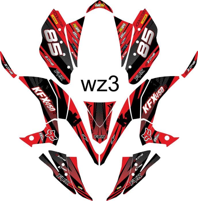 Naklejki Kawasaki KFX 450R 2008-13 Okleina