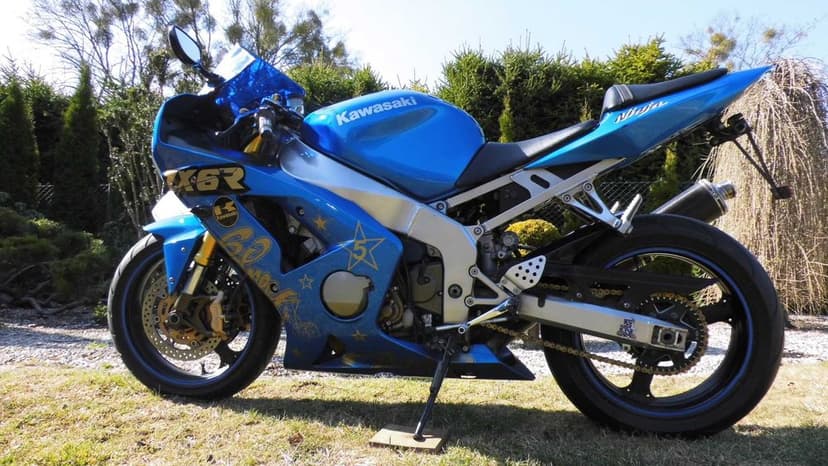 Kawasaki ZX6R 636B Ninja, niebieski metallik, STAN IDEALNY
