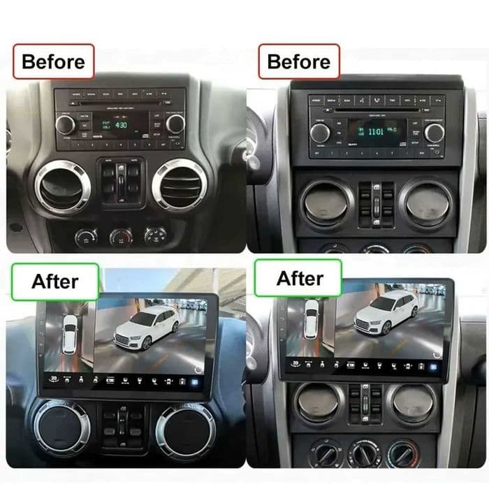 Radio Android 13 Jeep Wrangler gps wifi bluetooth