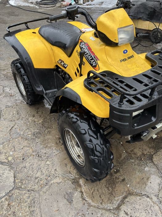 Quad polaris sportsman 700 wyciągarka warn, pług do śniegu