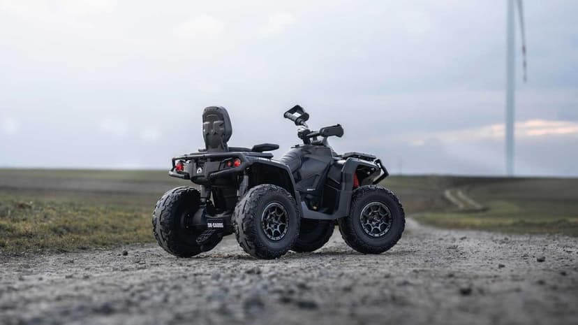 Quad na akumulator + PRZYCZEPA Can Am Outlander 4x200W 24V ATV