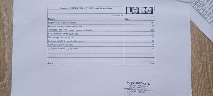 Kawasaki Kxf 250 16r Sprzedam/Zamienie