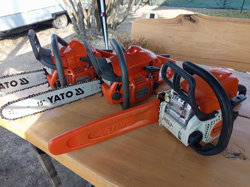 Piła Husqvarna 435 , Stihl ma 170.