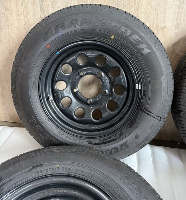 K.6 Koła stalowe Suzuki Jimny 5,5jx15” 5x139,7 opona lato 195/80 R15