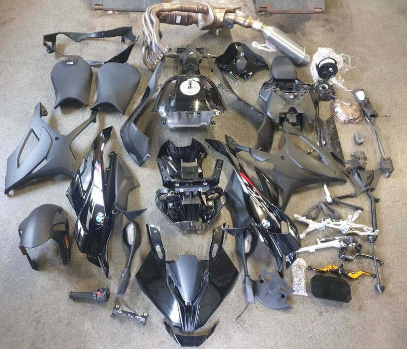 BMW S1000RR K67 Owiewki Bok Set Drogowy Lampa Stelaż Felgi Set CZĘŚCI