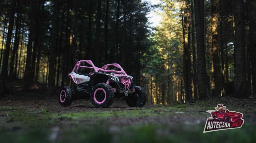 Pojazd Buggy CAN-AM Maverick Turbo RR 4x200W 2x24V20Ah Różowy