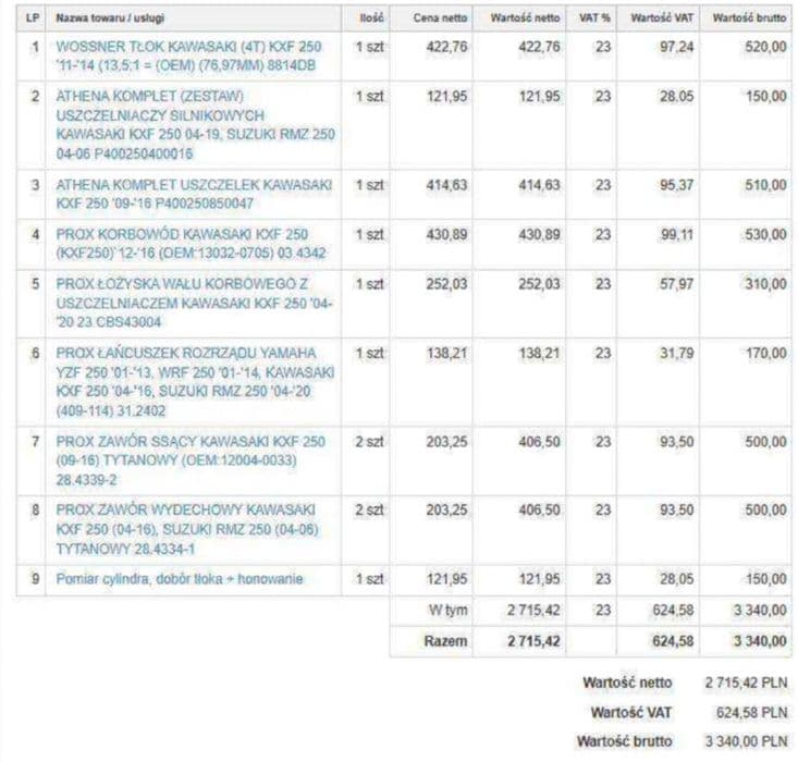 Sprzedam Kawasaki kxf250 stan bdb 2012r. DOINWESTOWANY! ! Czytaj opis