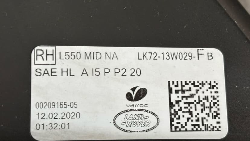 Land Rover Discovery Sport Reflektor prawy/lampa Mid USA